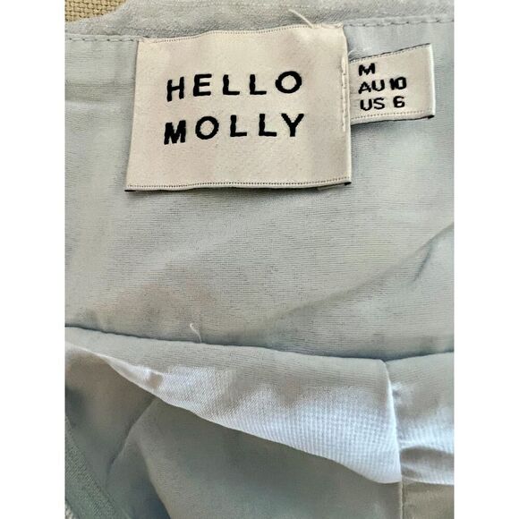 Hello Molly Light Blue Tie Back Dress Size Medium - Picture 9 of 9
